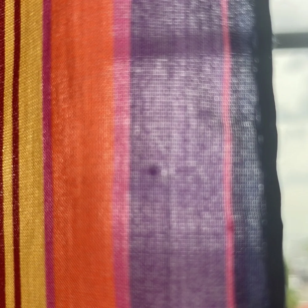 Vintage silk striped scarf